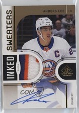 2024-25 Upper Deck SP Game Used Inked Sweaters 3/15 Anders Lee Patch Auto 2d8