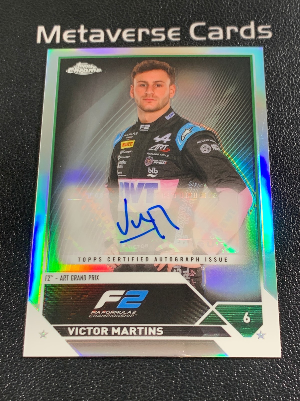 2023 Topps Chrome Formula 1 F2 Victor Martins Auto Refractor #CAC-VM