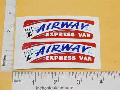 Pair Buddy L GMC Airway Express Van Stickers (Color Variation) BL-206