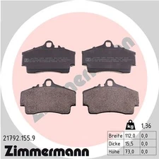Rear axle Zimmermann 21792.155.9 brake pad set, disc brake for Porsche