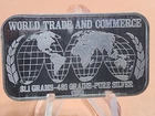 1974 USSC World Trade Commerce 31.1 Grams 480 Grains 1 oz .999 Pure Silver Bar