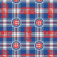 Chicago Cubs Plaid MLB Fleece Fabric - 58" Wide - Sold by The Yard  Bolt