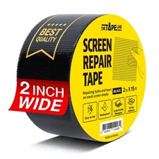 , Black Window Screen Repair Tape, 2 in X 15 FT, Screen Repair Kit for Window...