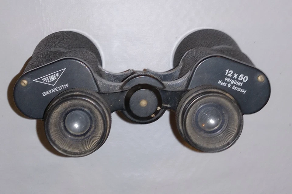Vintage Steiner Bayreuth Black 12x50 Binoculars Made In West Germany  - Image 3 of 4