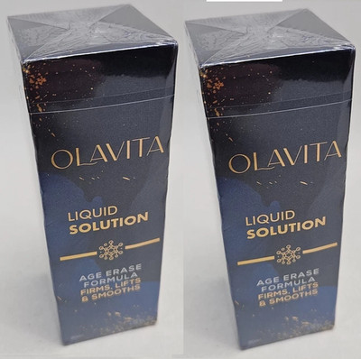 2 OLAVITA Liquid Solution Age Erase Formula Anti aging 1.01 OZ Genuine Authentic