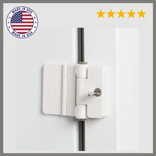 1 Pack Refrigerator Door Locks Double Button Adhesive Fridge Lock with Keys