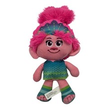 DreamWorks Trolls Band Together Poppy Plush Pink Hair Teal Dress 10.5 Inch 2023
