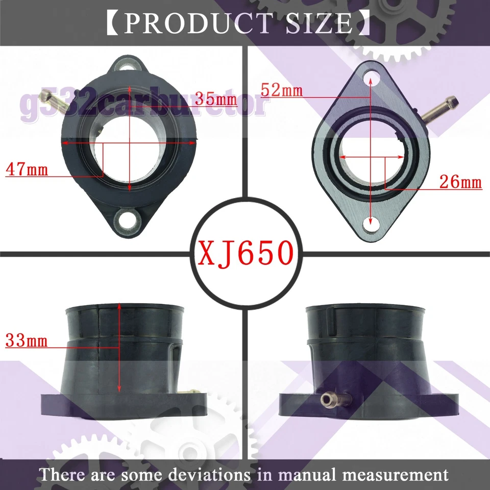 4sets Ultimate Carburetor Rebuild Repair Kit XJ650 with Floats intake manifold - Bild 4 von 4