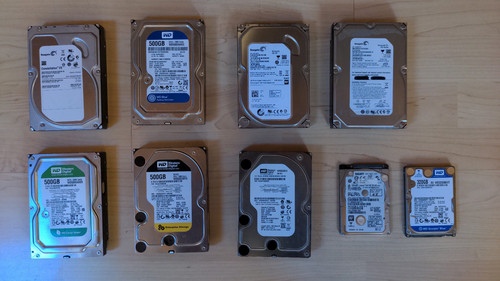 Festplatten Paket - 9 HDDs (7x 3,5 Zoll ; 2x 2,5 Zoll HDDs) Seagate, WD, HGST