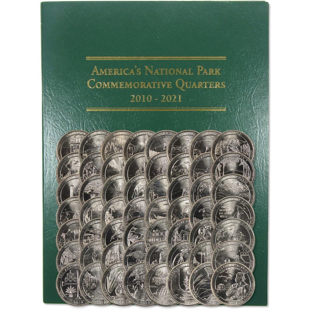 2010-2021 National Park Quarter 56 Coin Set Uncirculated with
