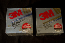2 Packs Vintage 3M 3.5" Floppy Disks Sealed Box of 11 10 1 IBM Formatted