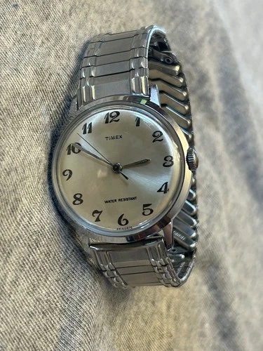 Vintage 1970 Men's Timex Marlin 2014 2470 Manual-Wind Watch Stainless Steel