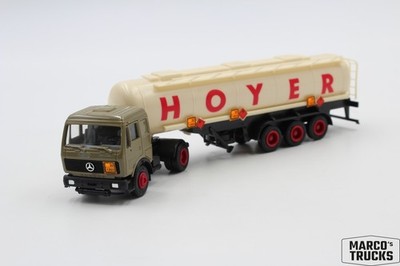 Herpa MB NG Tanker semitrailer HOYER olivgrey 1:87 /H29837