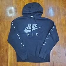 Nike Men's Sportswear Club Fleece Pullover Hoodie Black Reflective Sz S JDI