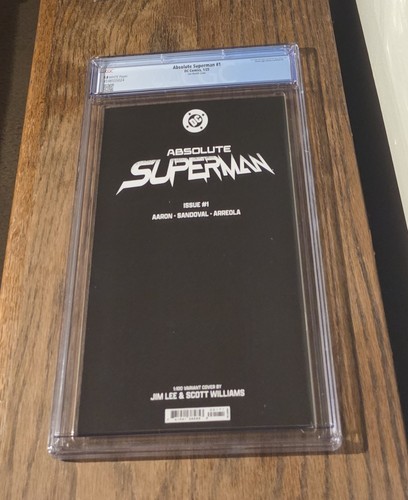 Absolute Superman #1 CGC 9.8 Graded Jim Lee B&W Virgin 1:100 Incentive Variant - Bild 2 von 2