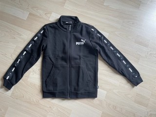 Puma black track jacket size 140 new boys