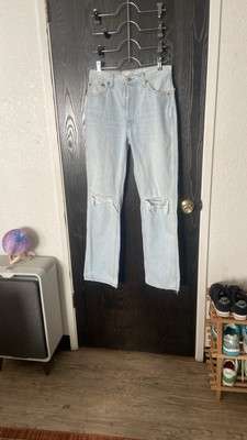 Re/Done 90 s High Rise Loose Jeans In Bleach Destroy Size 28