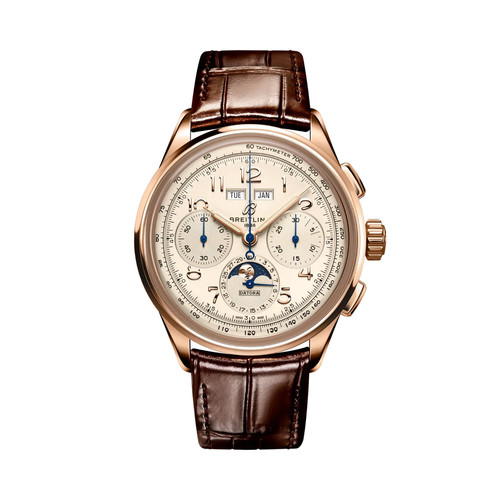 BREITLING RB2510371G1P1 PREMIER B25 DATORA 42 18K GOLD ALLIGATOR