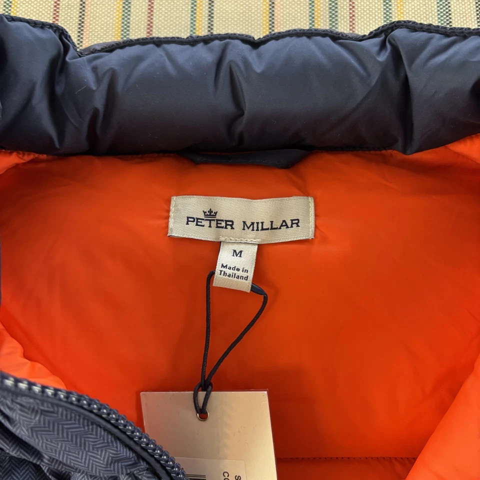 Peter Millar Vest Mens Medium Navy Blue Crown Elite Light Down Puffer Quilted - Image 4 of 4