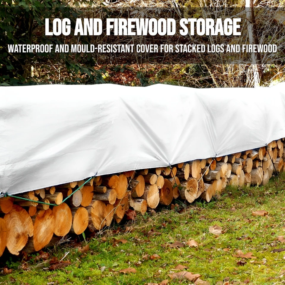 Tarpaulin Regular And Heavy Duty Waterproof Cover Tarp Ground Sheet Multi Sizes - Image 2 of 4