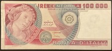100000 LIRE 1978 SPRING OF BOTTICELLI BANKNOTE ITALIAN REPUBLIC