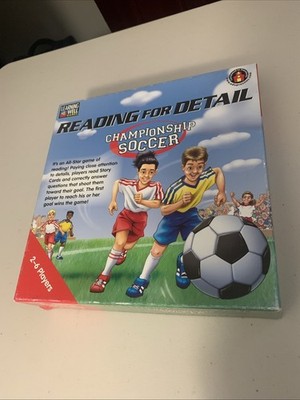READING FOR DETAIL Championship Soccer  Reach Your Goals By Reading For Detail