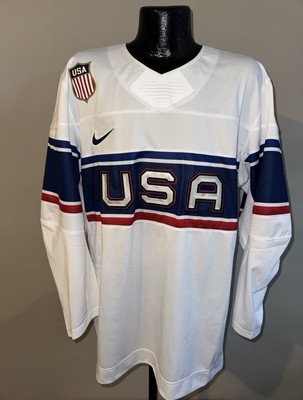 Men’s Nike 2022 Olympics Team USA Replica Hockey White Jersey Size XL NWT  $140