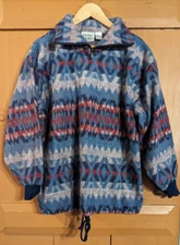 Vintage 90s Extra Energy Fleece Womens M Aztec Navajo Pullover Sweatshirt Retro