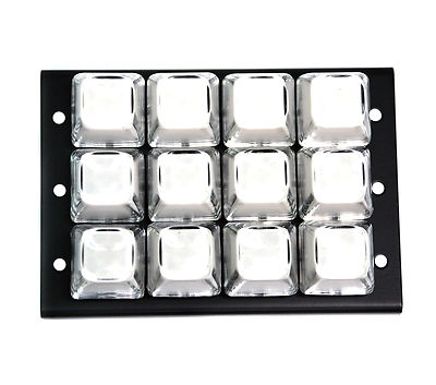 1pc White Keyboard 4x3 3x4 12 Keys Metal Panel SPST Machine Push button Switch