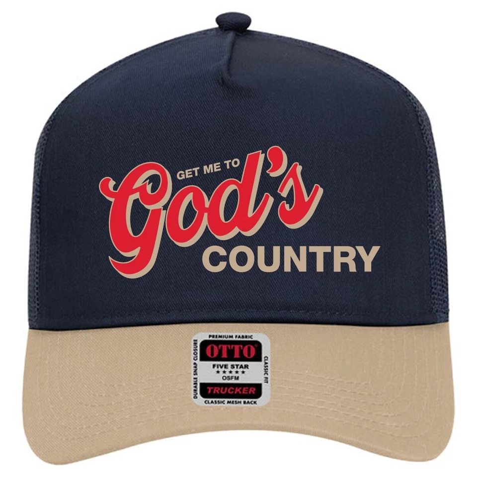 Get Me to God's Country Sombrero Malla Espalda Camionero Morgan Wallen Regalo Foto 3 de 4
