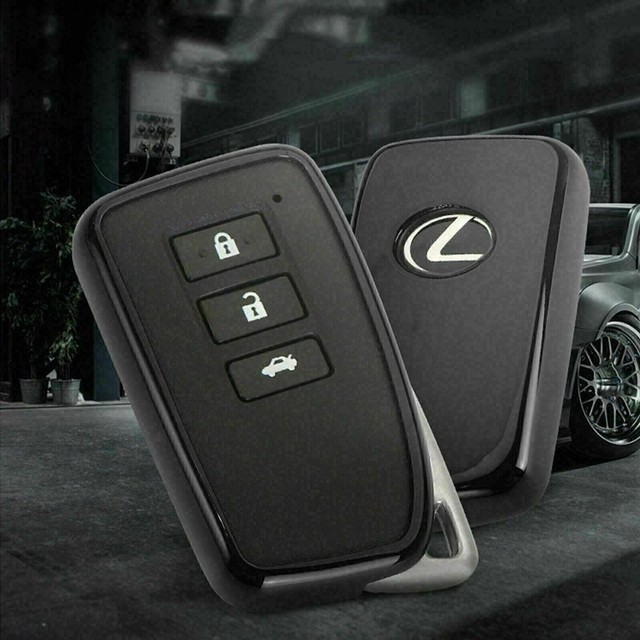 Black TPU Remote Key Cover Protection FOB For Lexus IS300 LS570 RX350