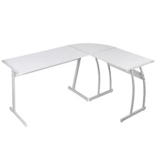 L-Shaped Reversible White 58" Gaming Desk Corner Desk Computer Desk Laptop Table