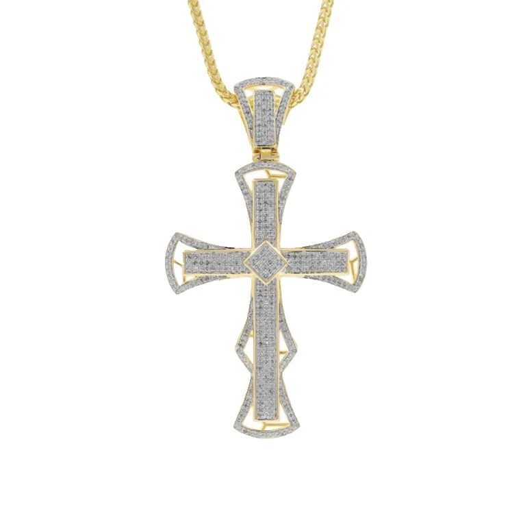 Diamond Sterling Silver Necklaces & Pendants for Men