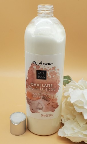 M.Asam Bath Body Chai Latte Oil In Lotion 16.9 oz 16.9 fl New Not Sealed - 第 2/7 張圖片
