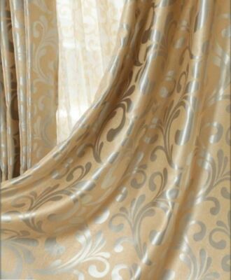 Single Panel Eyelet Block Out Curtain Gold Nest | BIG W
