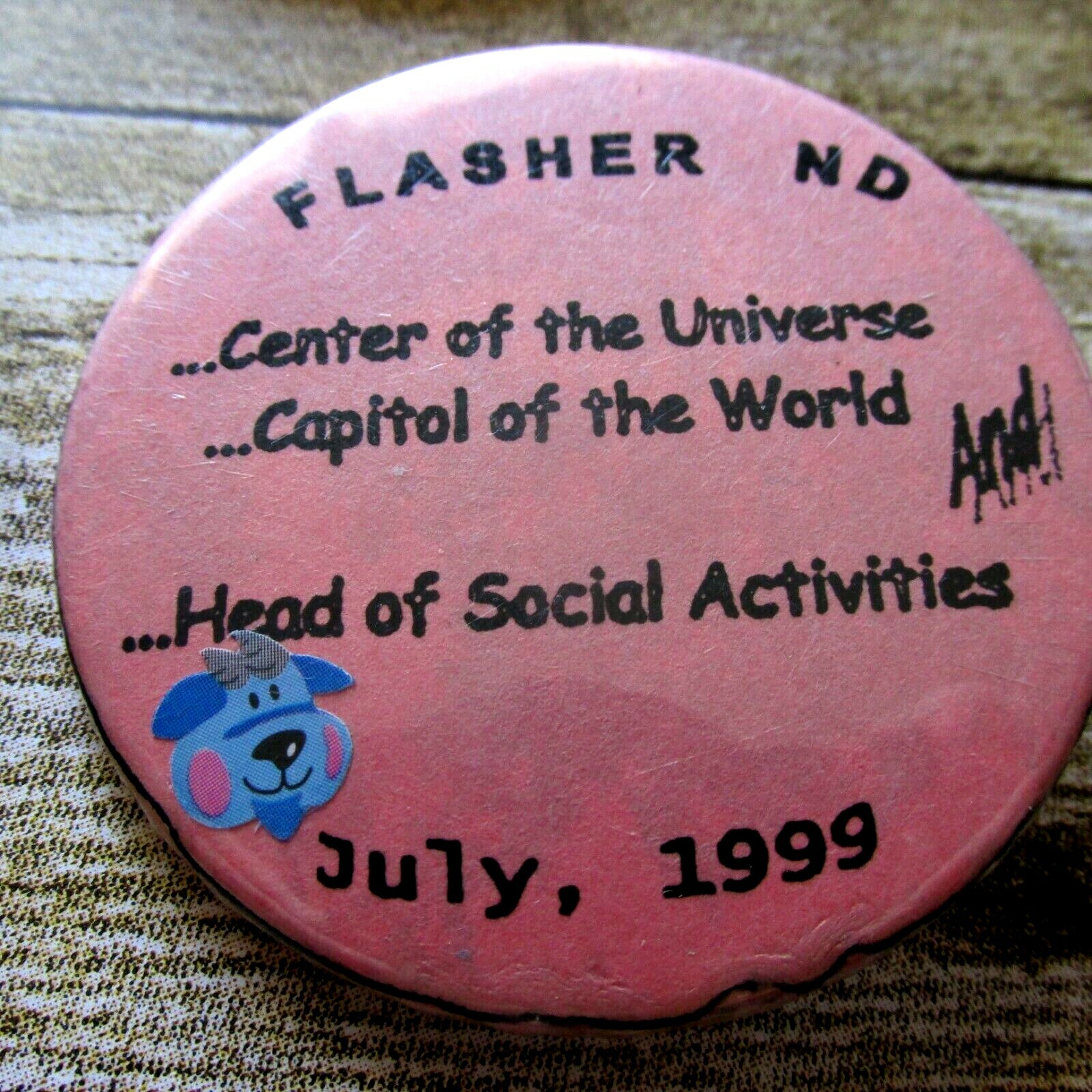 North Dakota Souvenir Metal Pinback Badges Lot6 Flasher Centennial 2002