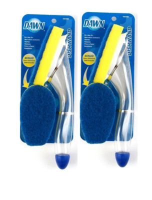 Dawn Soap Dispensing Dish Wand with Refill Non-Scratch Scrubber Sponge 2 Units