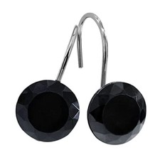 Shower Curtain Hooks Rings, Metal Shower Hooks for Shower Curtain 12pcs Black