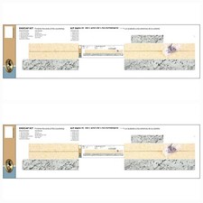 Hampton Bay Laminate Endcap Kits for Countertop in White Ice Etching Set of 2