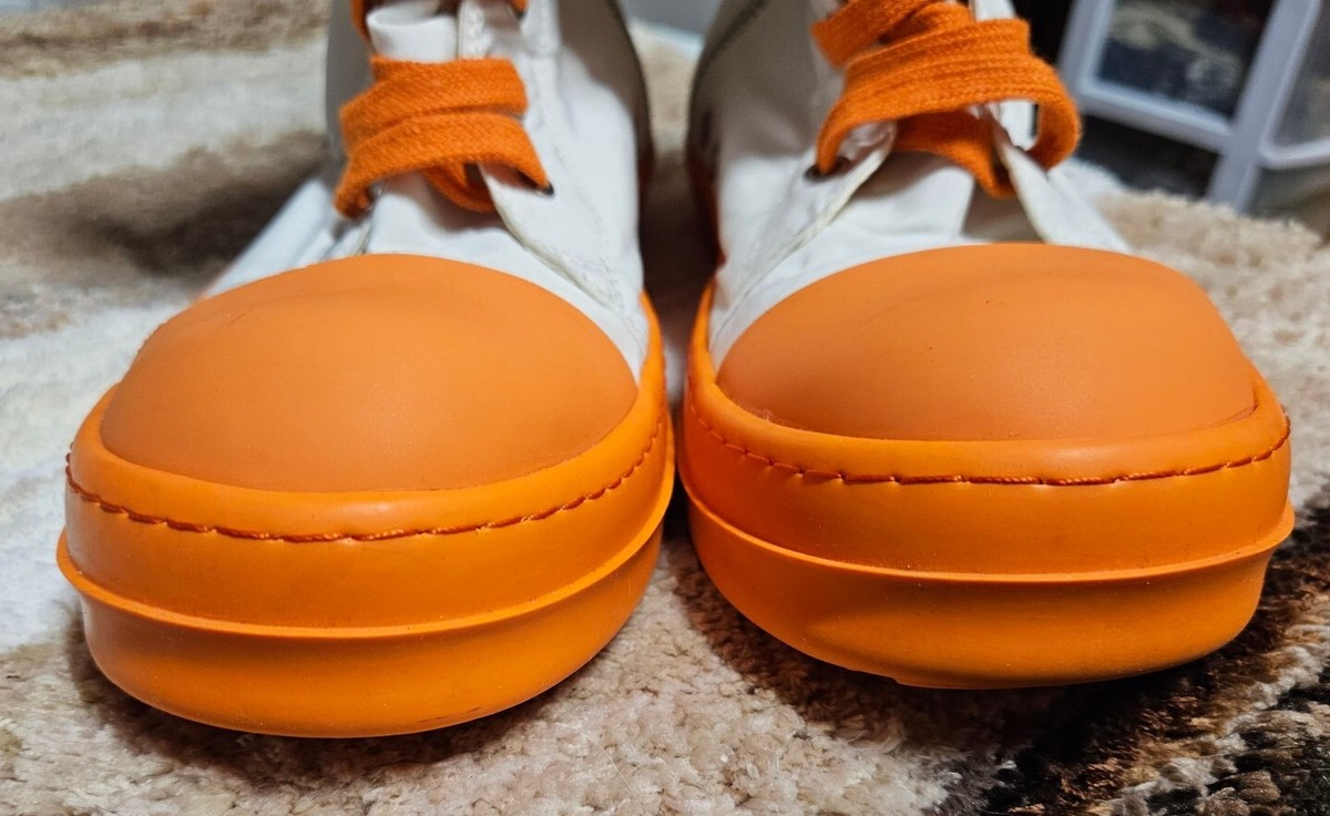 【正規品】Rick Owens DRKSHDW オレンジ レディース 厚底靴 Rick Owens DRKSHDW Bauhaus Sneaker White/Orange Creamsicle