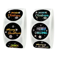 500pcs Merry Christmas Stickers Snowflake Decorative Seal Labels for DIY Gift