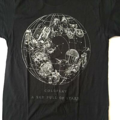 ミュージシャン USED COLDPLAY A SKY FULL STARS T-SHIRTS Rock COLDPLAY A SKY FULL OF STAR BAND Unisex Cotton T-Shirt