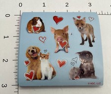 STICKER SHEET: dogs puppies love heart cute