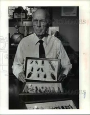 1991 Press Photo Warren C Miller with his bug collection - cvb25337