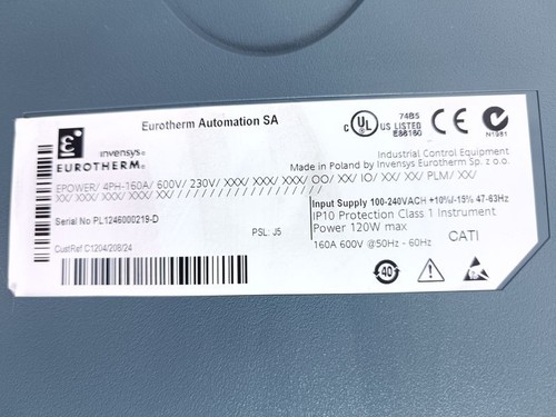 Eurotherm EPOWER/4PH-160A/600V/230V Thyristorsteller TESTED & TOP ZUSTAND - Picture 7 of 7