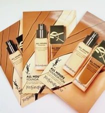 3× Yves Saint Laurent All Hours Foundation 6-Shade Sample Cards