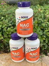 3  PACK  NOW NAC N Acetyl Cysteine 600 mg  100 Caps/Each  Exp 2028