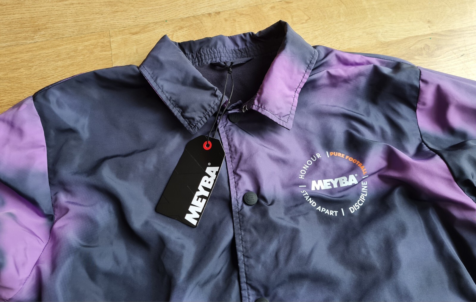 Men's Meyba Navy Purple Tie Dye Coach Jacket, Size Small, BNWT image 3