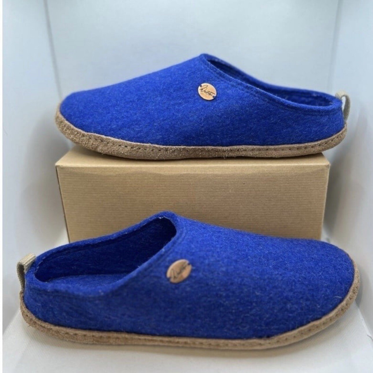 SAOLA Pantofole leggere Woolfit Tundra con suola in pelle taglia 44 (Bx 8)