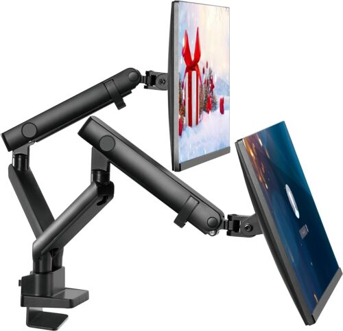 Quick Install Dual Monitor Desk Mount - Adjustable Arms for 17-32 Inch Screens - Picture 3 of 10